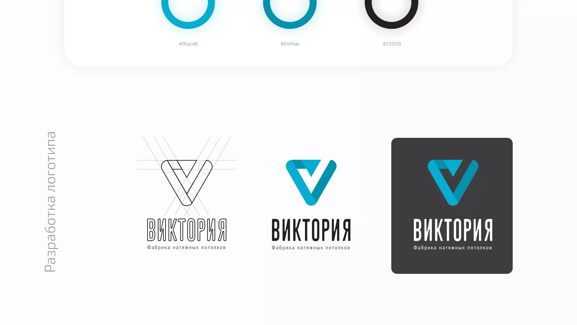 Разработка фирменного стиля компании по продаже и установке натяжных потолков в Пушкино