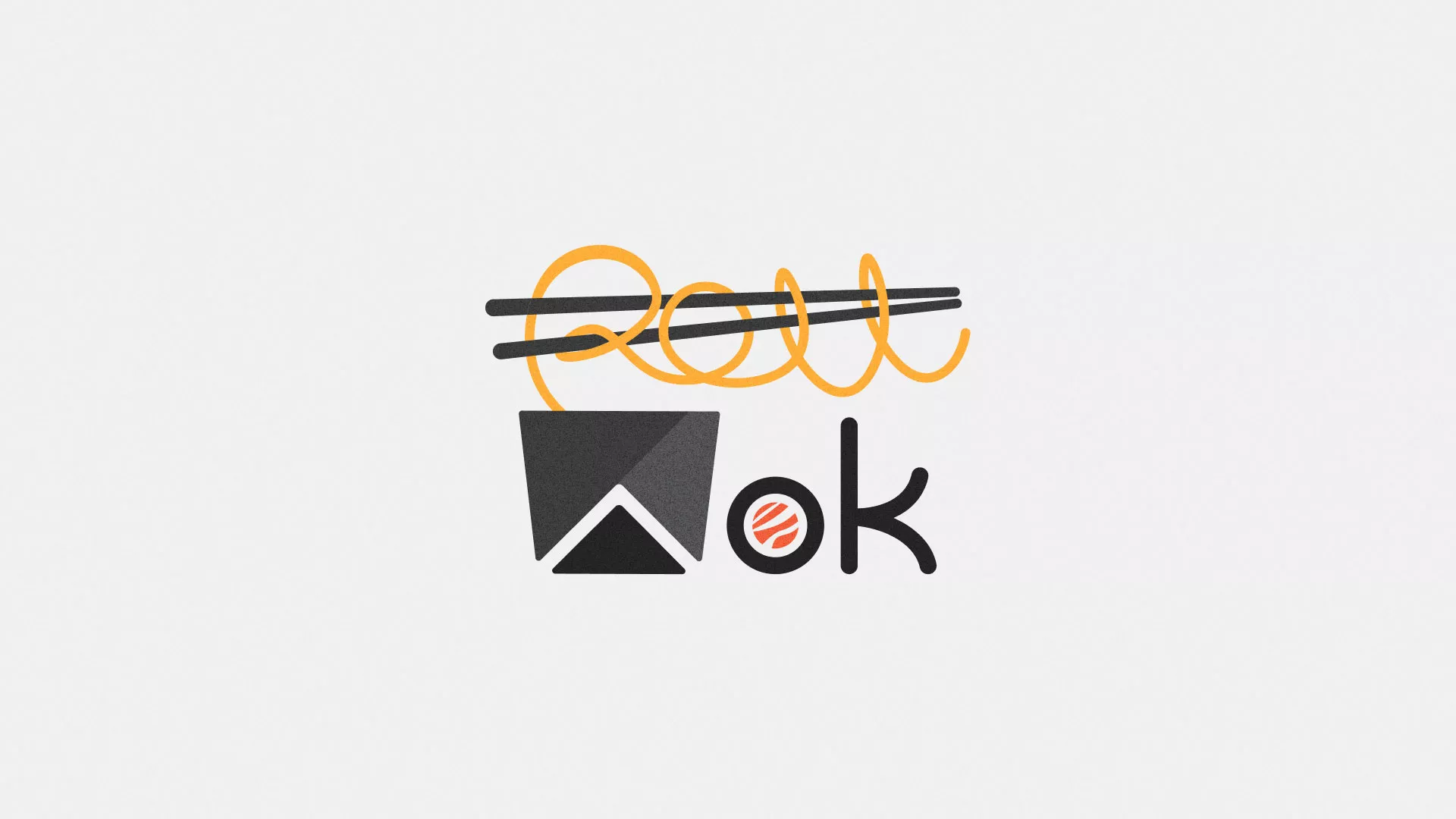 Разработка логотипа в Пушкино для суши-бара «Roll Wok Club»
